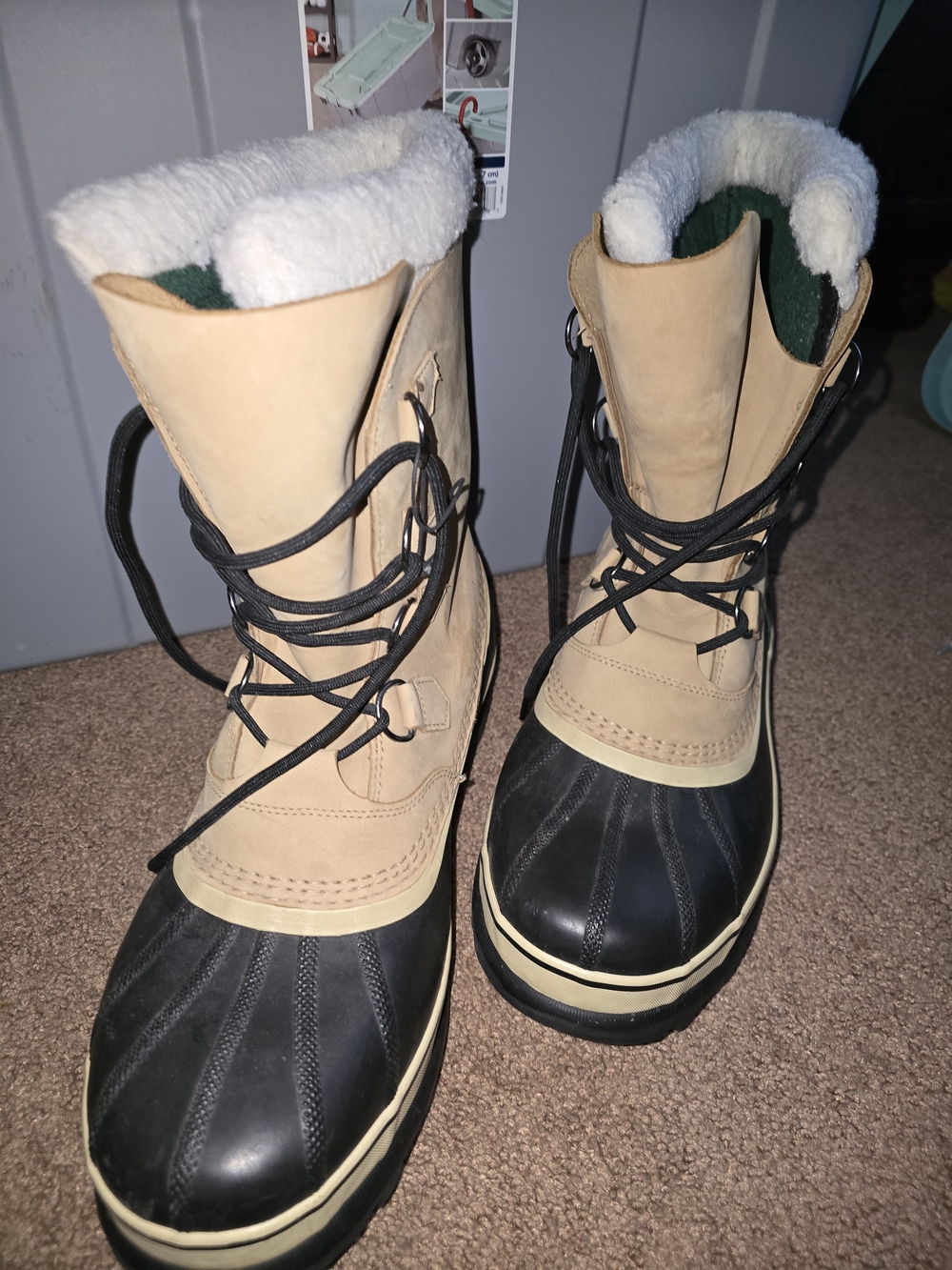 Sorel Tan and Black Men’s Rain & Snow Boots